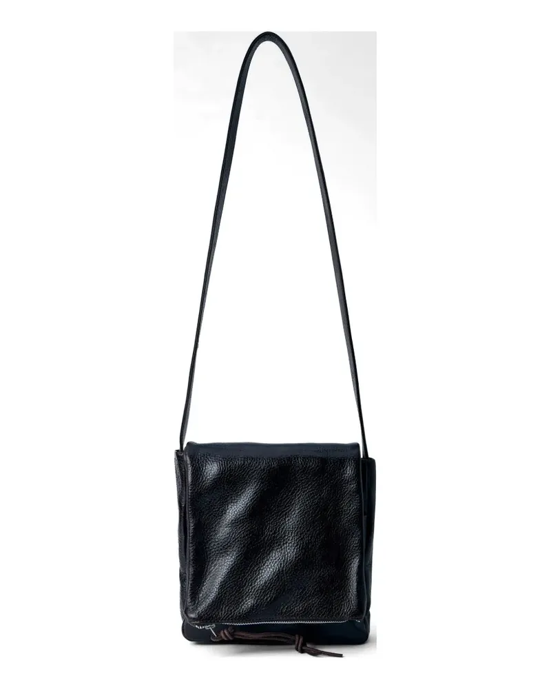 Our Legacy Savant leather shoulder bag - Schwarz Schwarz