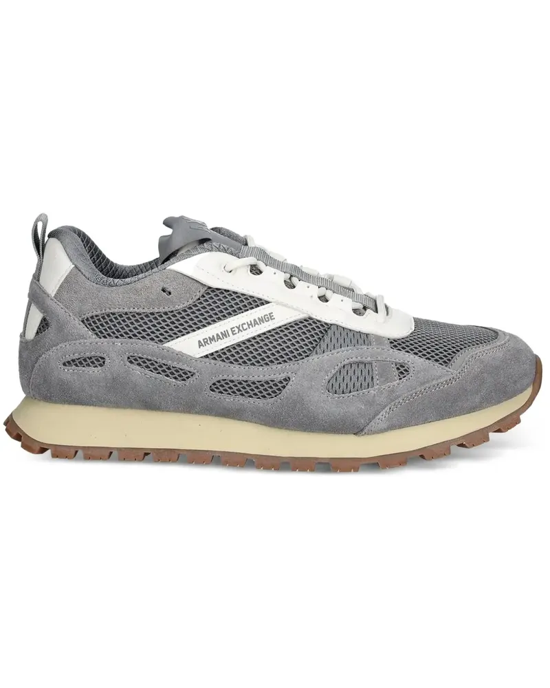 Armani Exchange Sneakers aus Mesh-Wildleder - Grau Grau