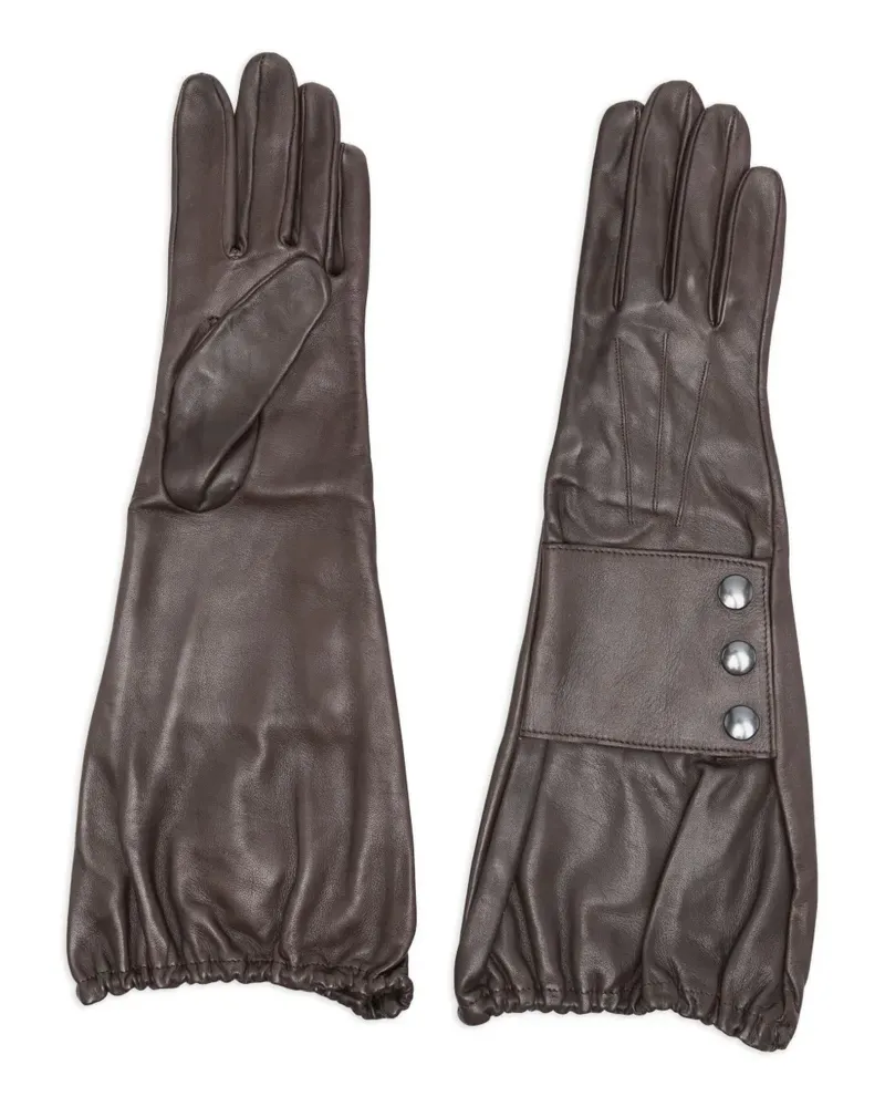 Manokhi Handschuhe aus Leder - Braun Braun