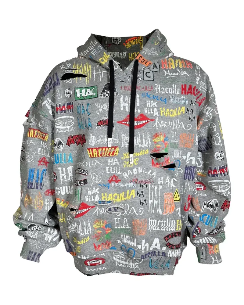 Haculla Hoodie mit Logo-Print - Grau Grau