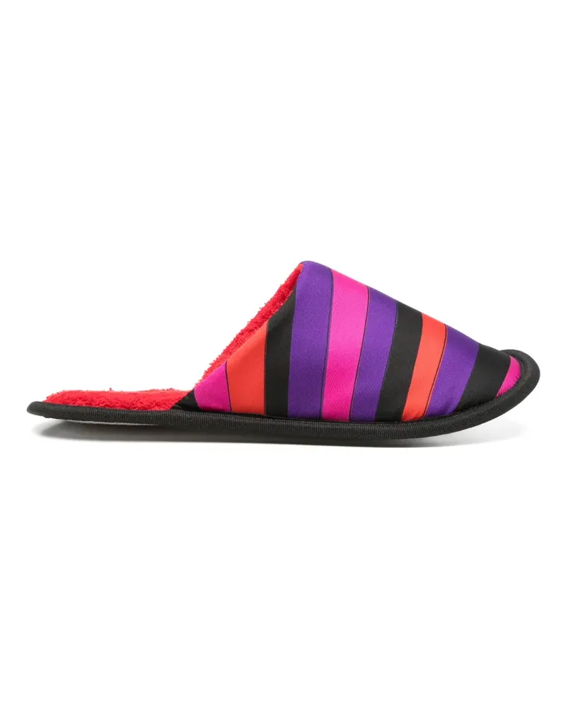 Emilio Pucci Gestreifte Slipper - Violett Violett