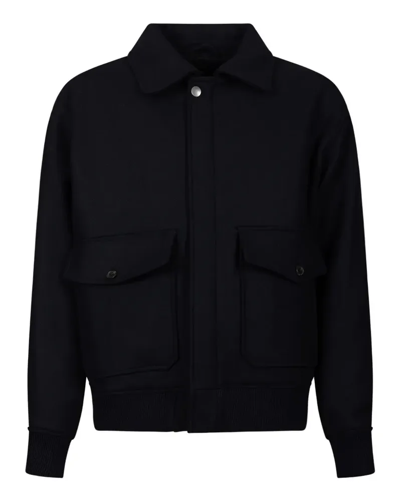 A.P.C. button-up wool-blend jacket - Blau Blau