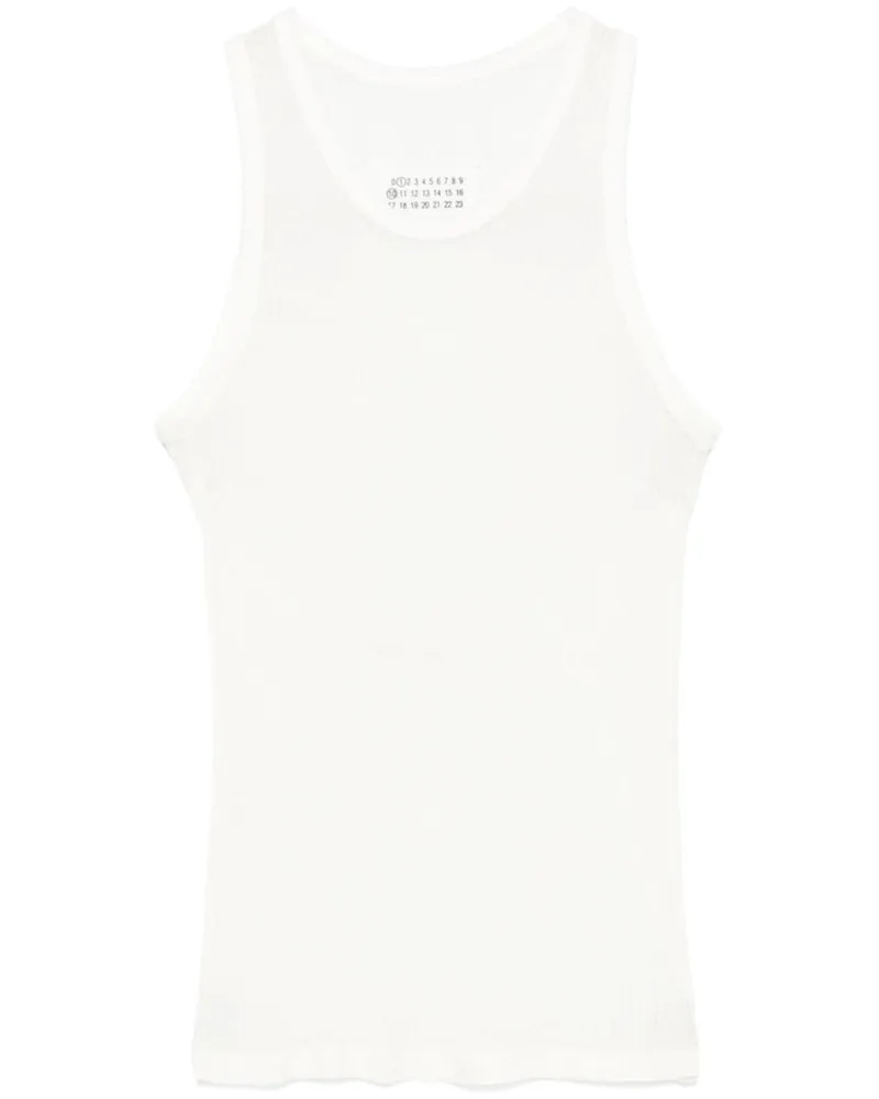 Maison Margiela Top aus Seide - Weiß Weiß