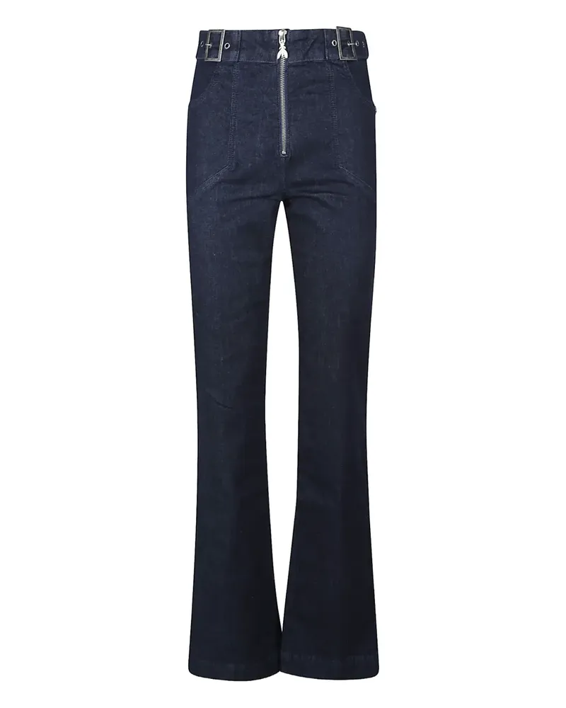 Patrizia Pepe zip-fly buckle-fastening jeans - Blau Blau