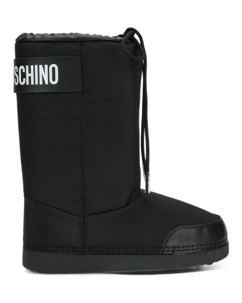 Moschino logo-print boots - Schwarz Schwarz