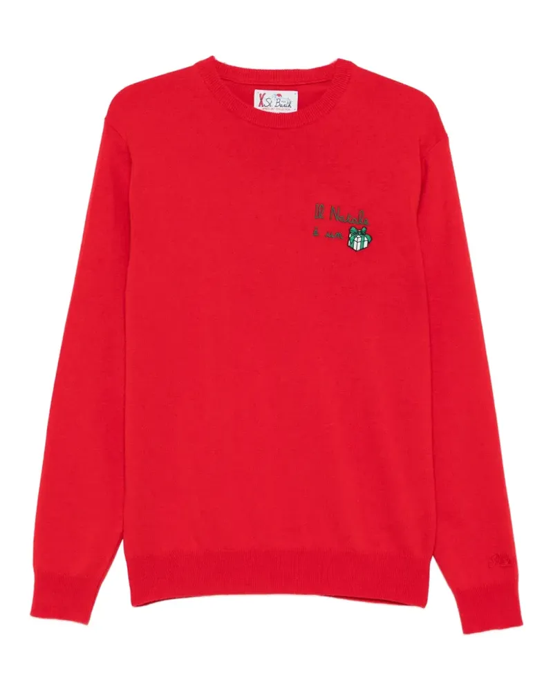MC2 Saint Barth Bestickter Pullover - Rot Rot