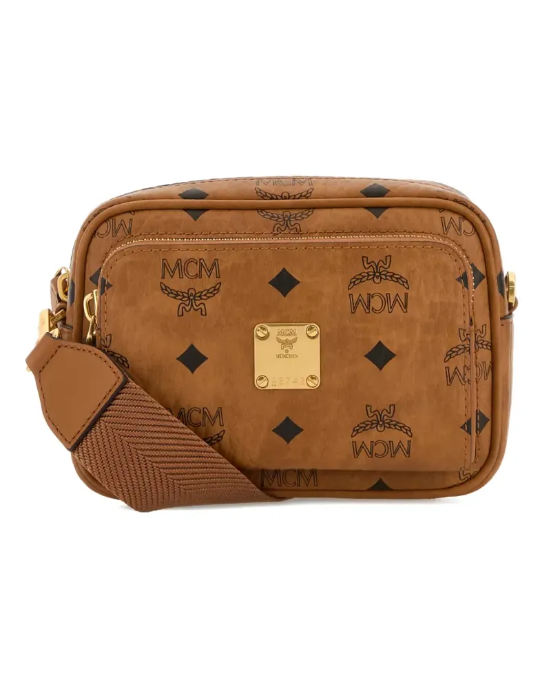 MCM Aren printed mini bag - Braun Braun