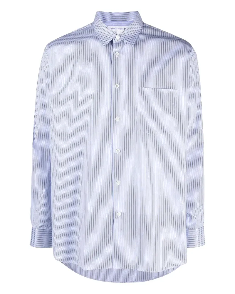 Comme des Garçons Gestreiftes Hemd - Blau Blau