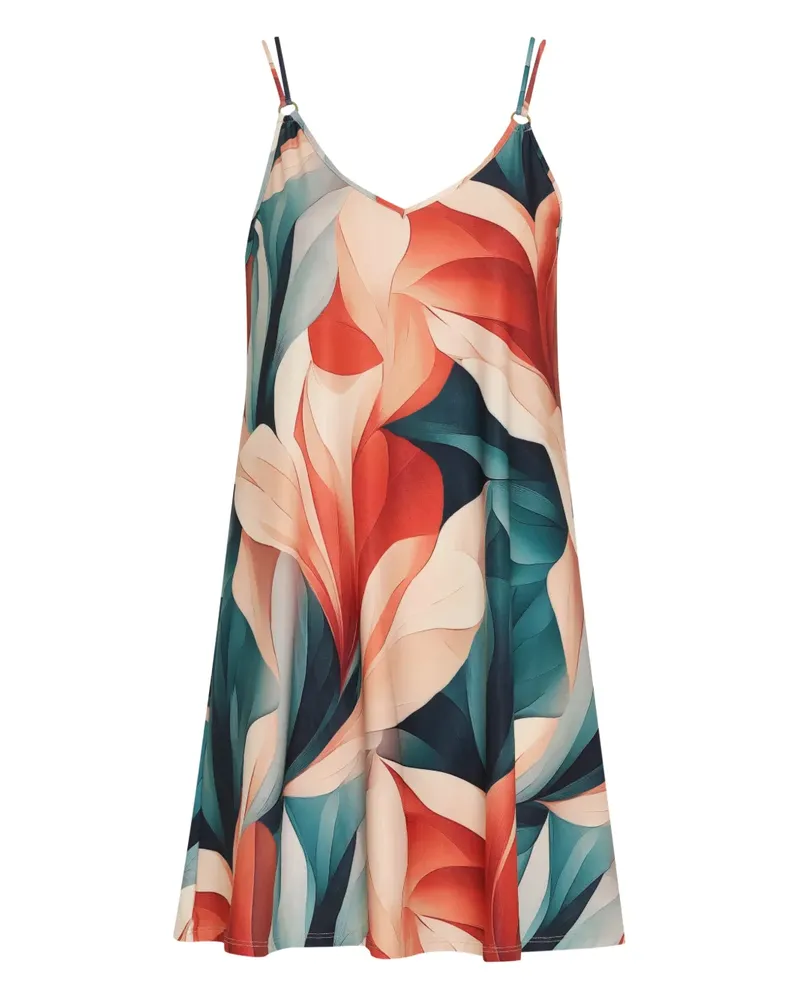 Lygia & Nanny Sardenha V-neck floral-print mini dress - Rot Rot