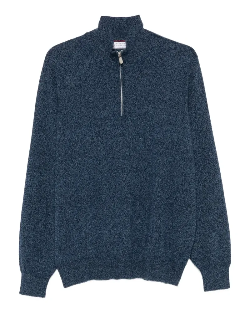 Brunello Cucinelli half-zip sweater - Blau Blau