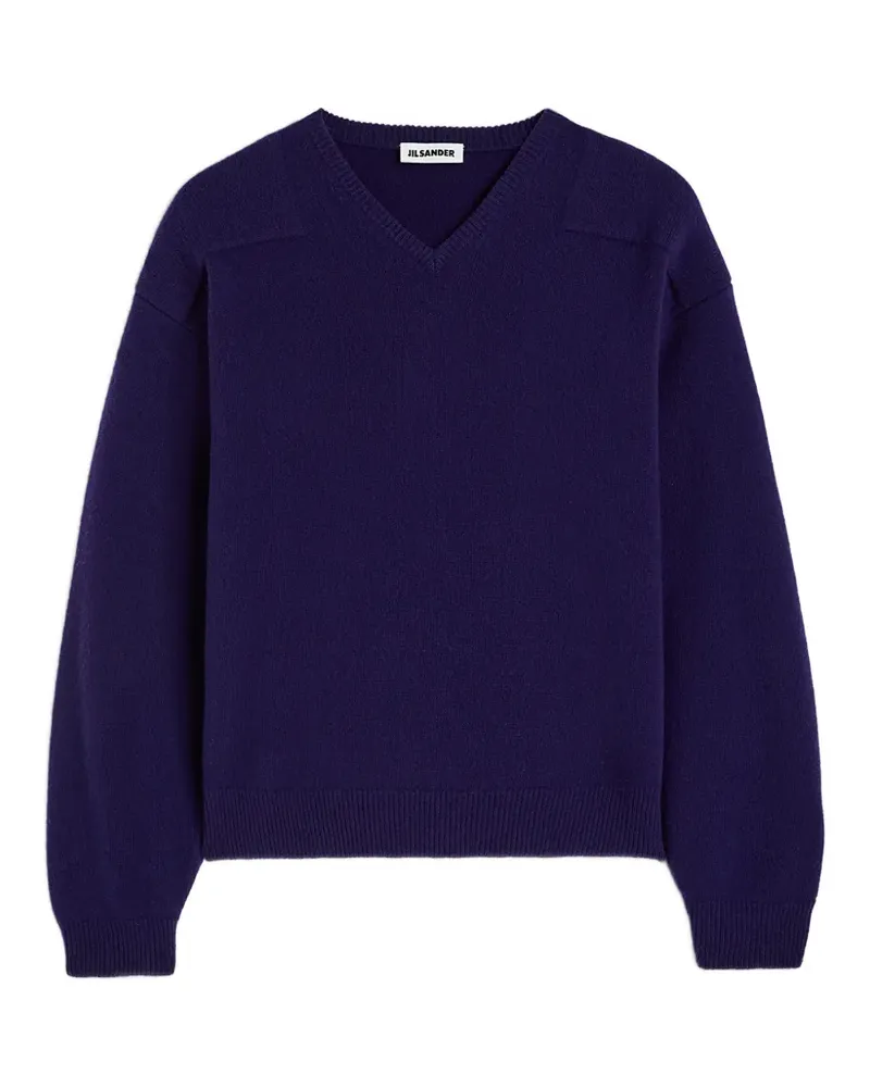 Jil Sander drop-shoulder V-neck sweater - Violett Violett