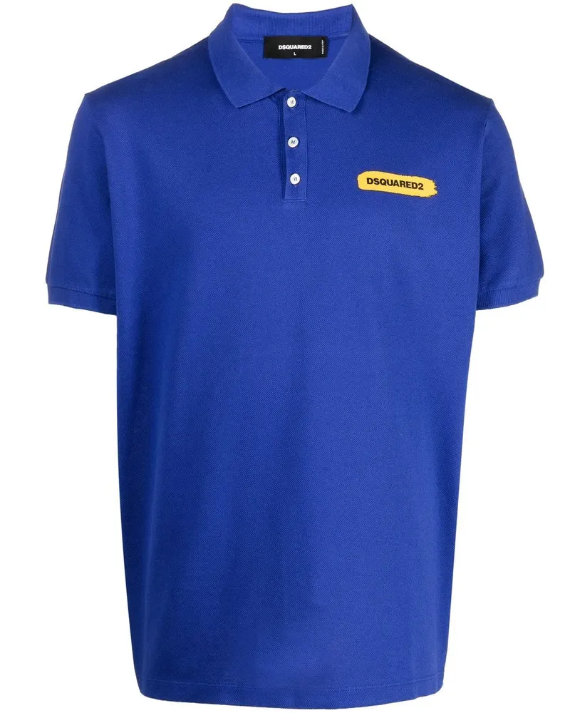 Dsquared2 Poloshirt mit Logo-Print - Blau Blau
