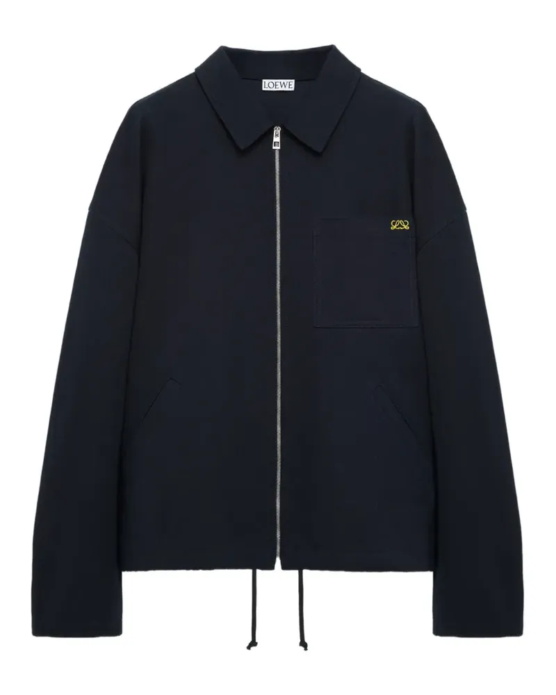 Loewe Jacke mit Logo-Stickerei - Blau Blau