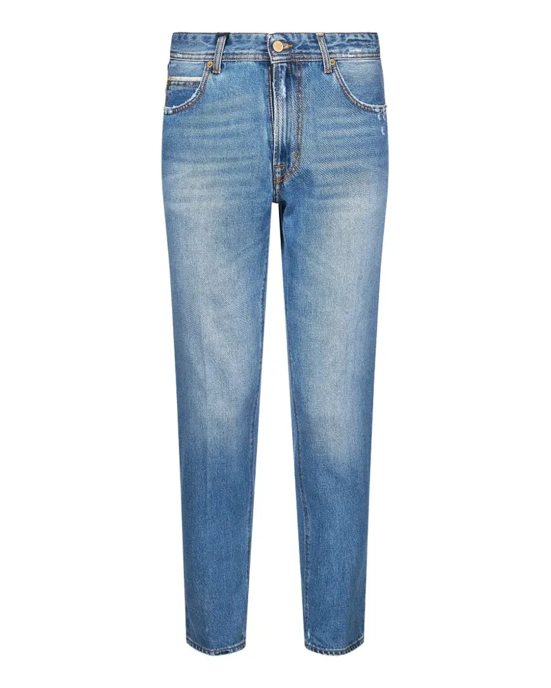 Briglia 1949 Ausgeblichene Varenne Straight-Leg-Jeans mit Whiskering-Effekt - Blau Blau