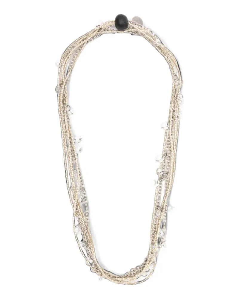 Maria Calderara multi-strand crystal-embellished necklace - Silber Silber