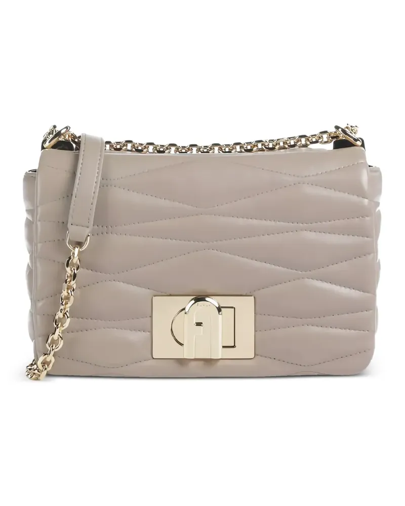 Furla medium 1927 quilted leather shoulder bag - Nude Nude