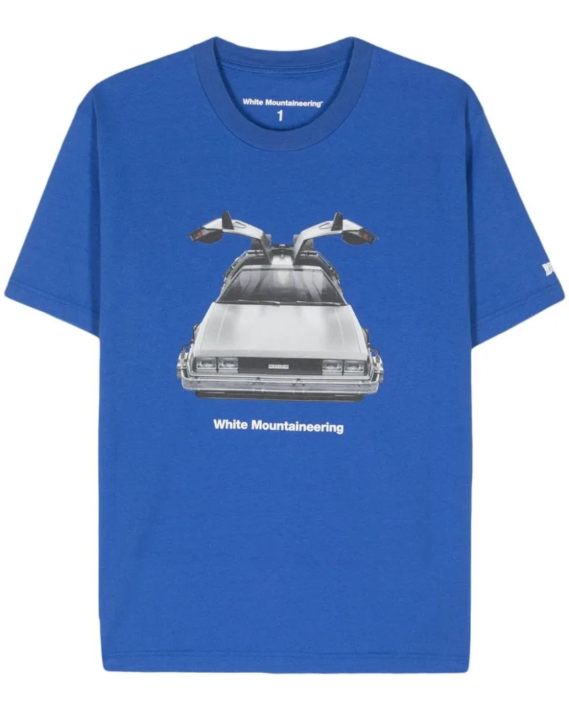 White Mountaineering Delorean T-Shirt Blau