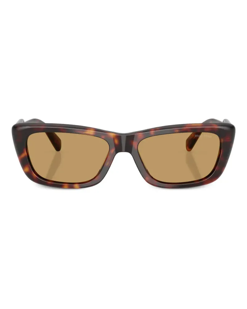 Miu Miu rectangle-frame sunglasses - Braun Braun