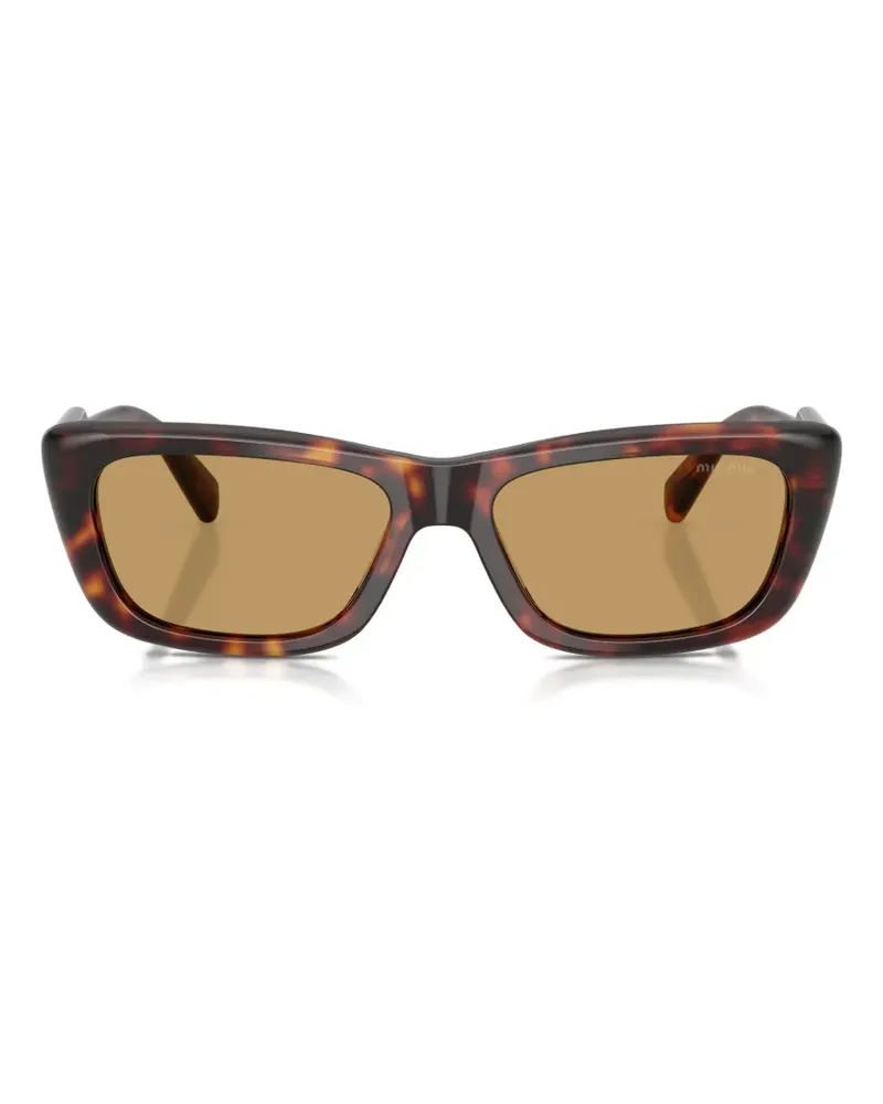 Miu Miu rectangle-frame sunglasses - Braun Braun
