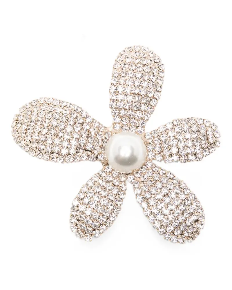 Rosantica crystal-embellished faux-pearl brooch - Gold Gold