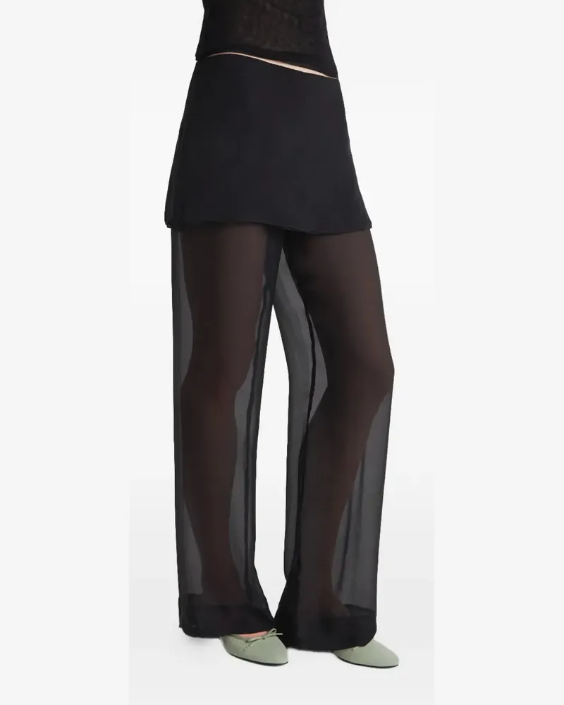 Paloma Wool Silk Archive layered trousers - Schwarz Schwarz