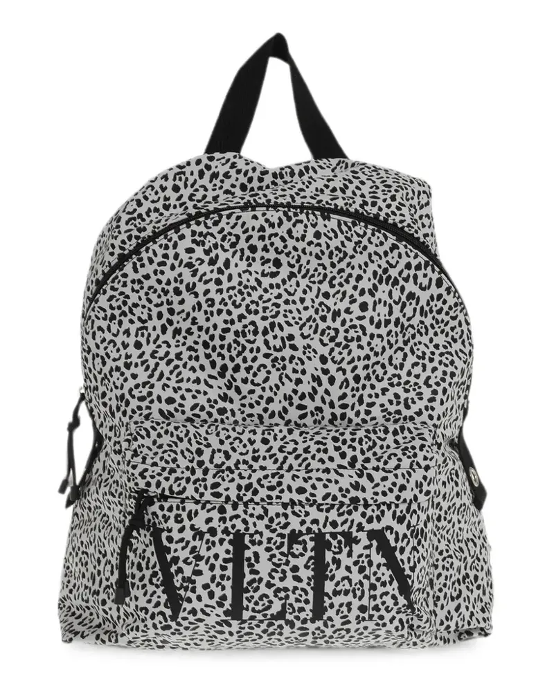 Valentino Garavani leopard-print VLTN backpack - Weiß Weiß