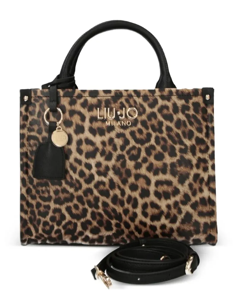 Liu Jo leopard print shopping bag - Nude Nude