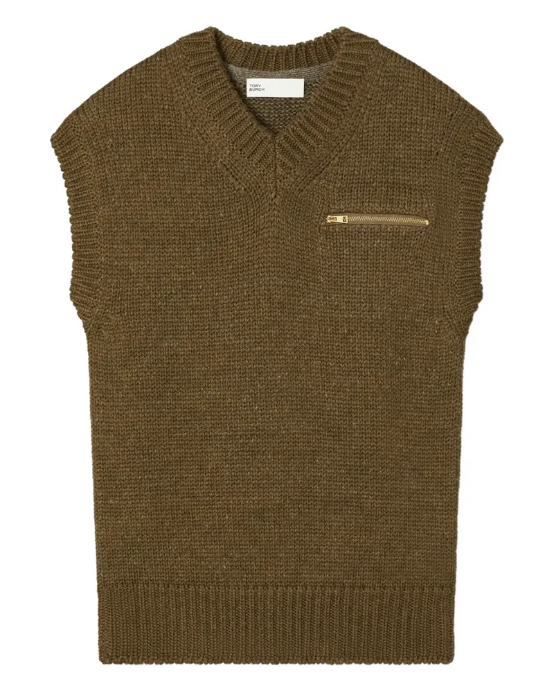 Tory Burch wool vest - Braun Braun