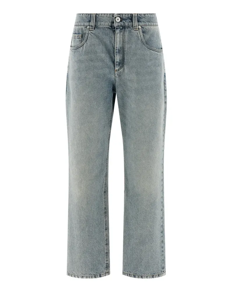 Brunello Cucinelli high-waist cotton jeans - Blau Blau