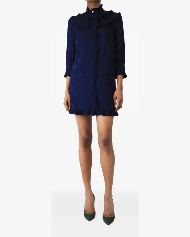 Sandro jacquard mini dress - Blau Blau