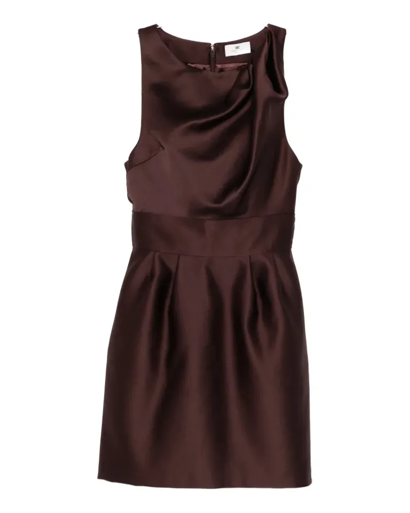 Elisabetta Franchi draped sleeveless mini dress - Braun Braun