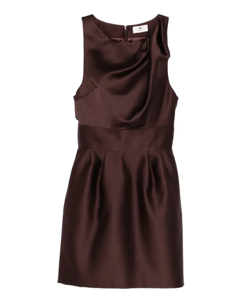 Elisabetta Franchi draped sleeveless mini dress - Braun Braun