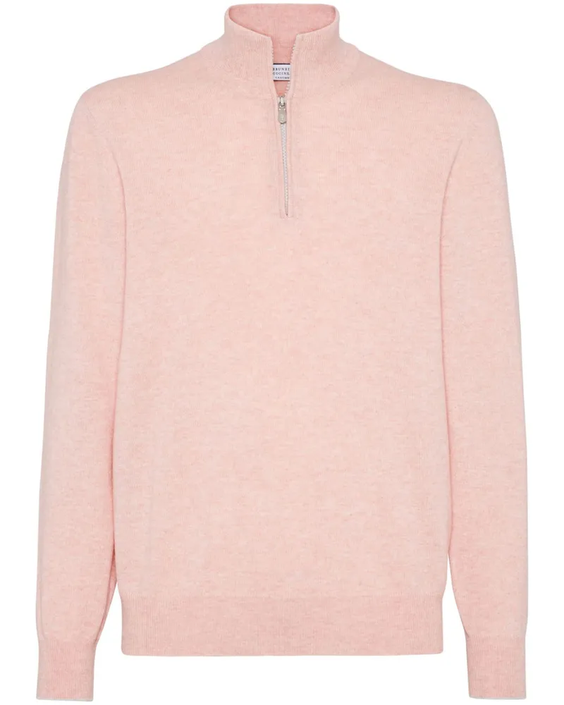 Brunello Cucinelli Klassischer Kaschmirpullover - Rosa Rosa