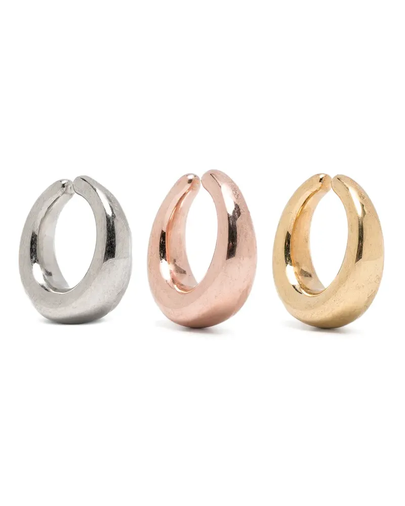 PANCONESI curved earrings set of three - Silber Silber
