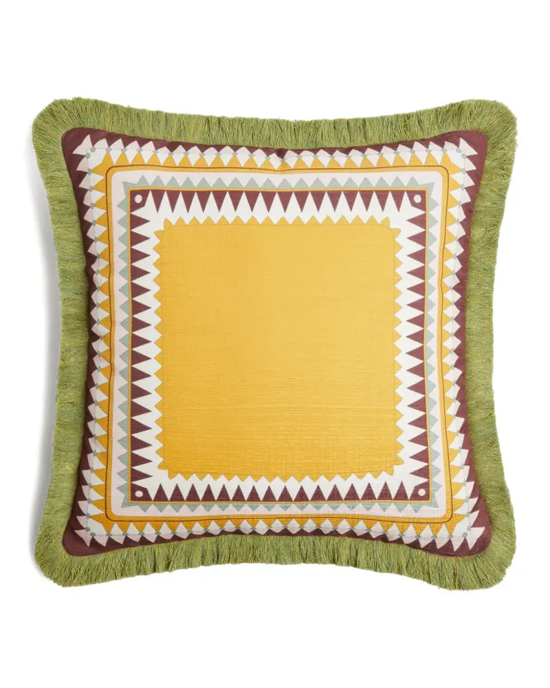 La DoubleJ outdoor cushion (45x45) with fringes - Gelb Gelb