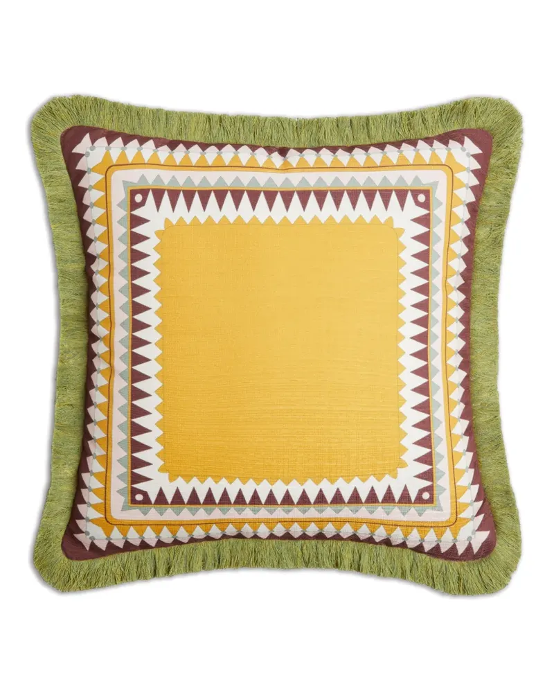 La DoubleJ outdoor cushion (45x45) with fringes - Gelb Gelb