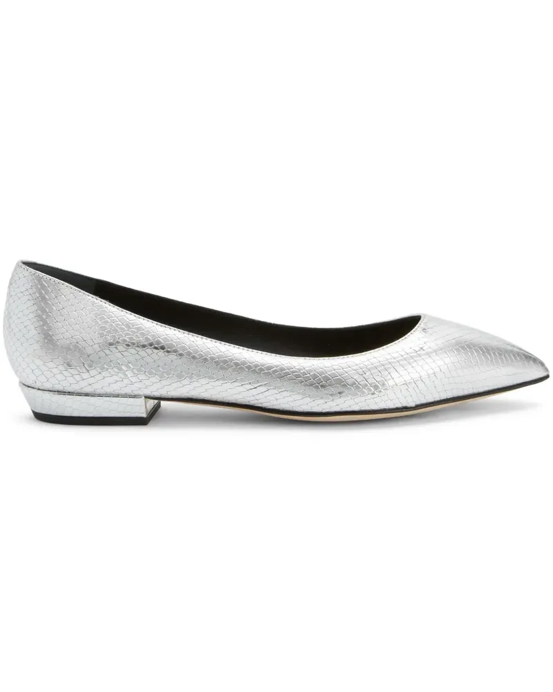 Giuseppe Zanotti Ballerinas mit Schlangen-Effekt - Rosa Rosa
