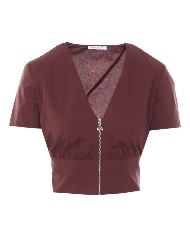 Patrizia Pepe cropped blouse - Rot Rot