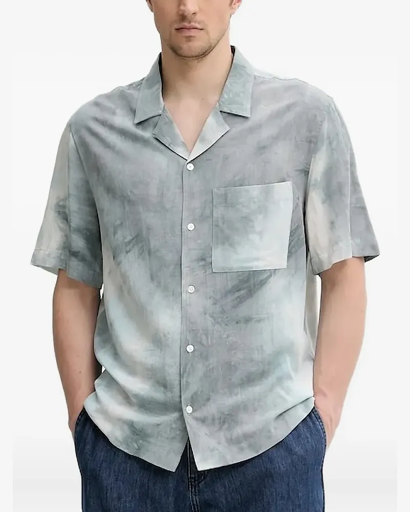 IRO Batik-Hemd mit Reverskragen - Blau Blau