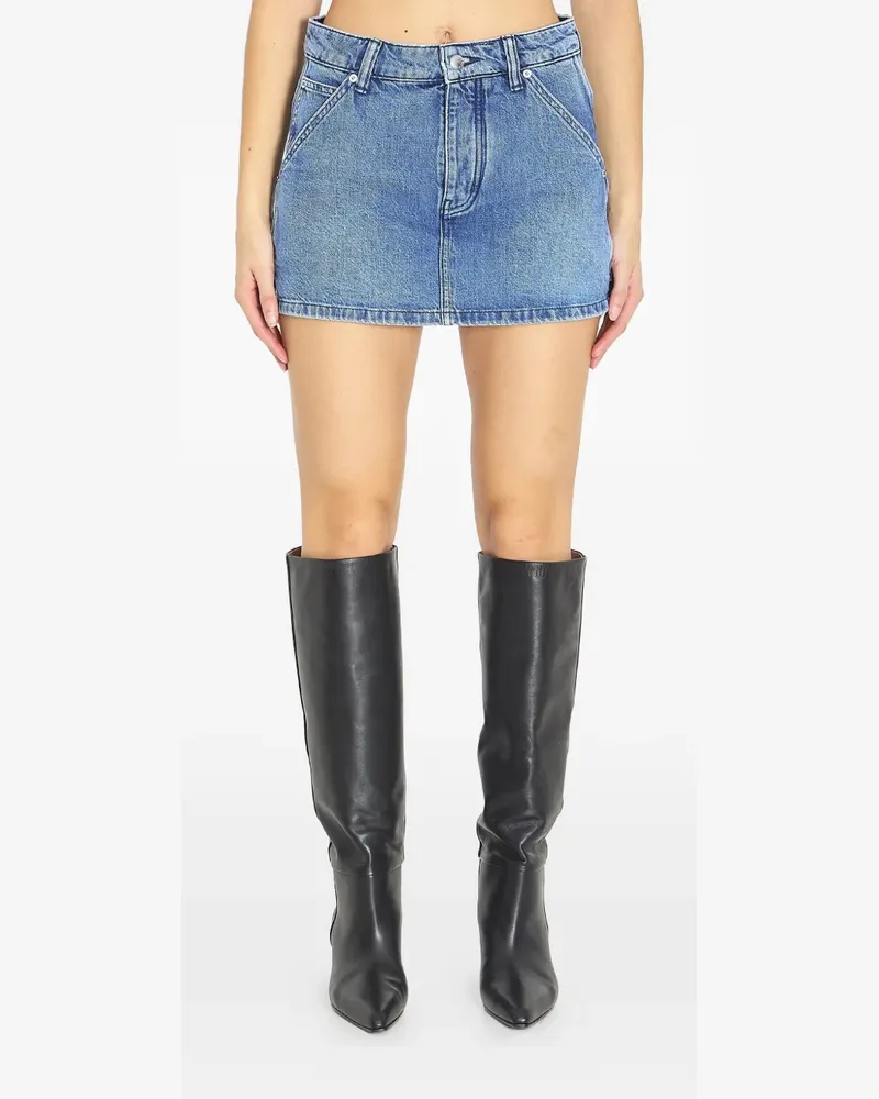 Alexander Wang Marmorierter Jeans-Hosenrock - Blau Blau