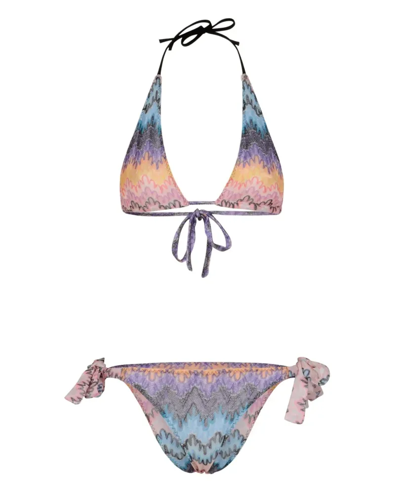 Missoni Bikini mit abstraktem Print - Blau Blau