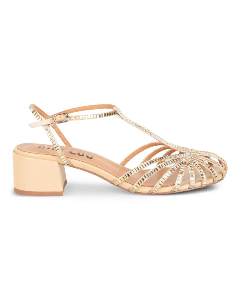 Bibi Lou Serabi crystal-embellished cage sandals - Nude Nude