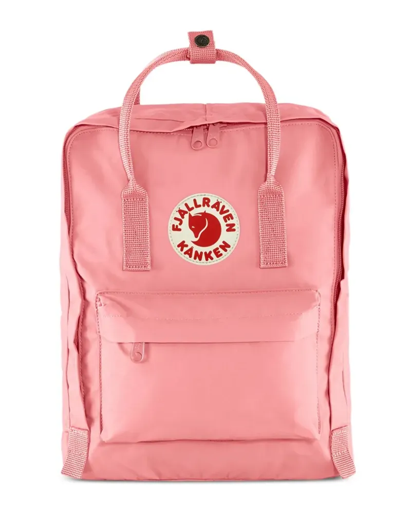 Fjäll Räven Rucksack mit Logo-Patch - Rosa Rosa