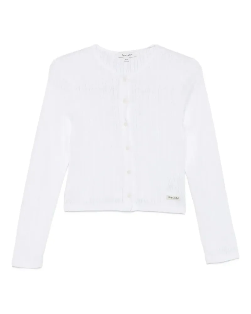 SPORTY & RICH pointelle-knit cardigan - Weiß Weiß