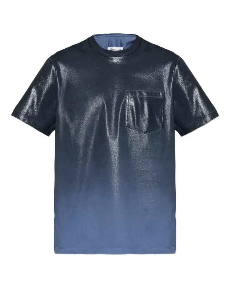 Maison Margiela T-Shirt mit Tasche - Blau Blau
