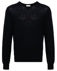 Saint Laurent Pullover mit Rundhalsausschnitt Blau