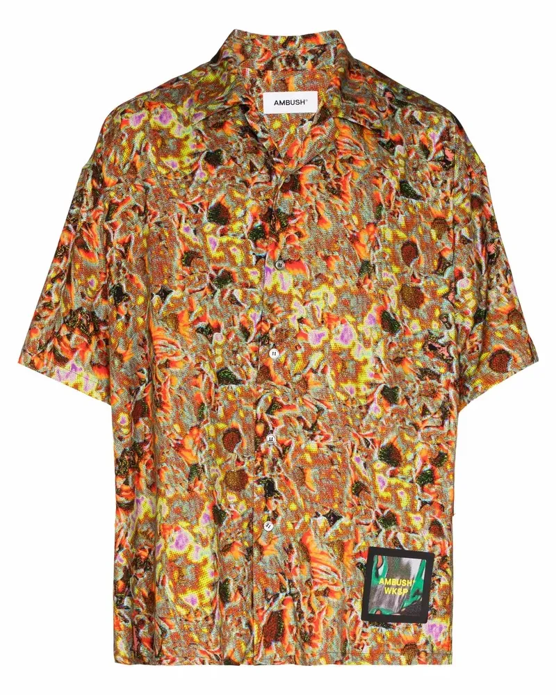 AMBUSH Hemd mit abstraktem Print - Rot Rot