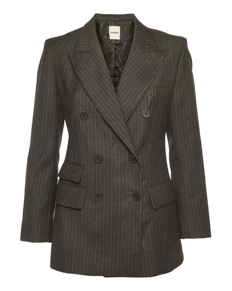 Sandro Doppelreihiger Blazer - Grau Grau