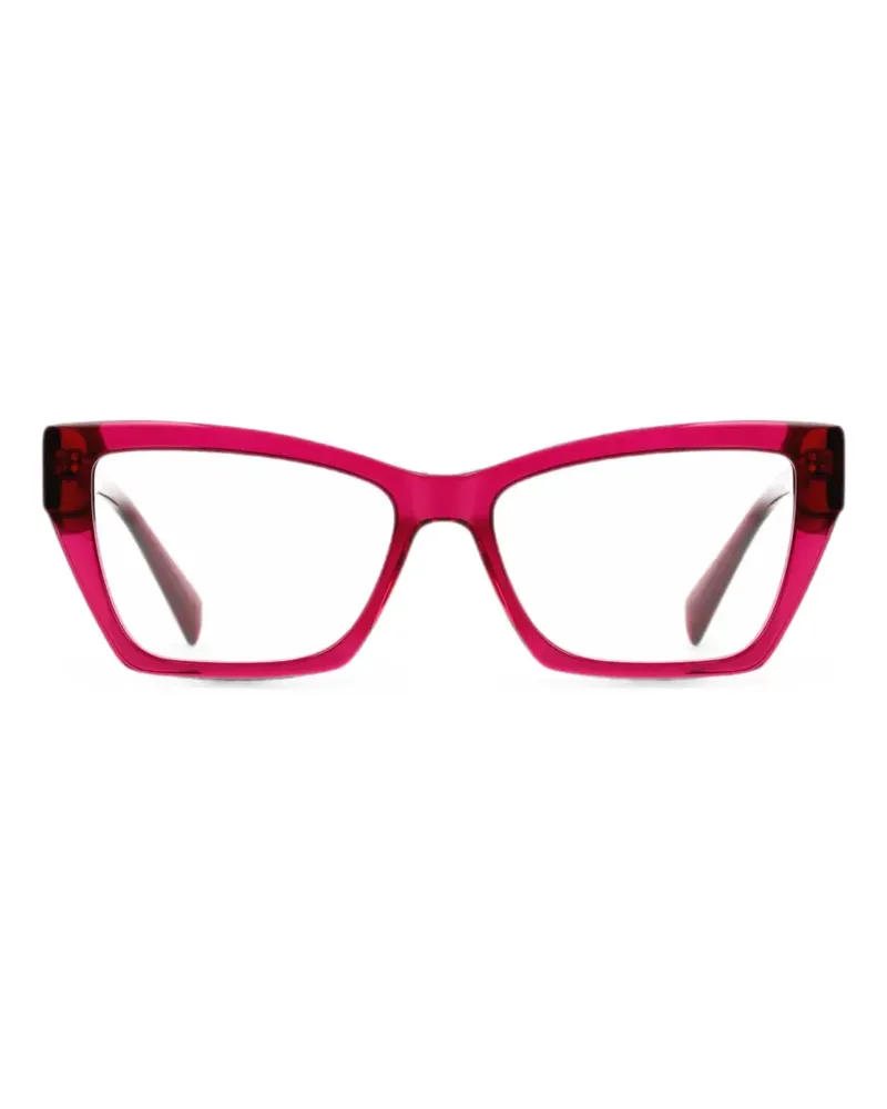 Liu Jo Cat-Eye-Brille mit Logo-Schild - Rosa Rosa