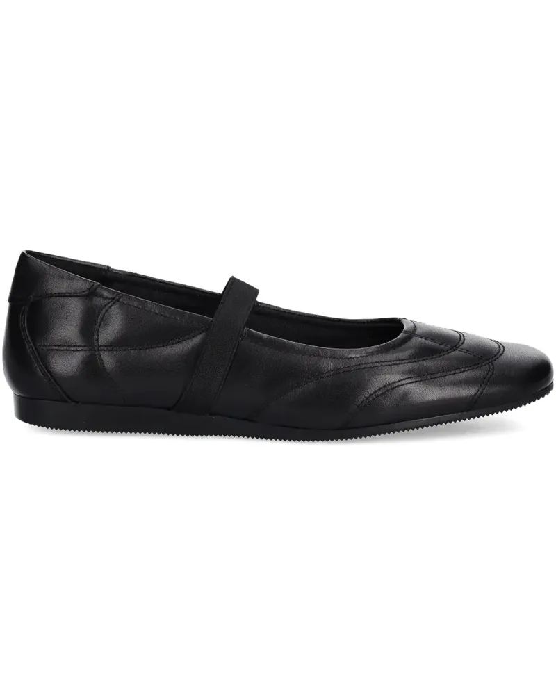 Vagabond Gesteppte Hillary Ballerinas mit elastischen Riemen - Schwarz Schwarz